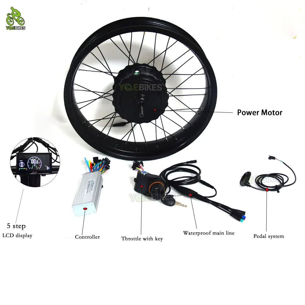 20 cali 4.0 ebike akcesoria DI – Fat Tire Ebike Conversion Kit 2000W recenzja i cena